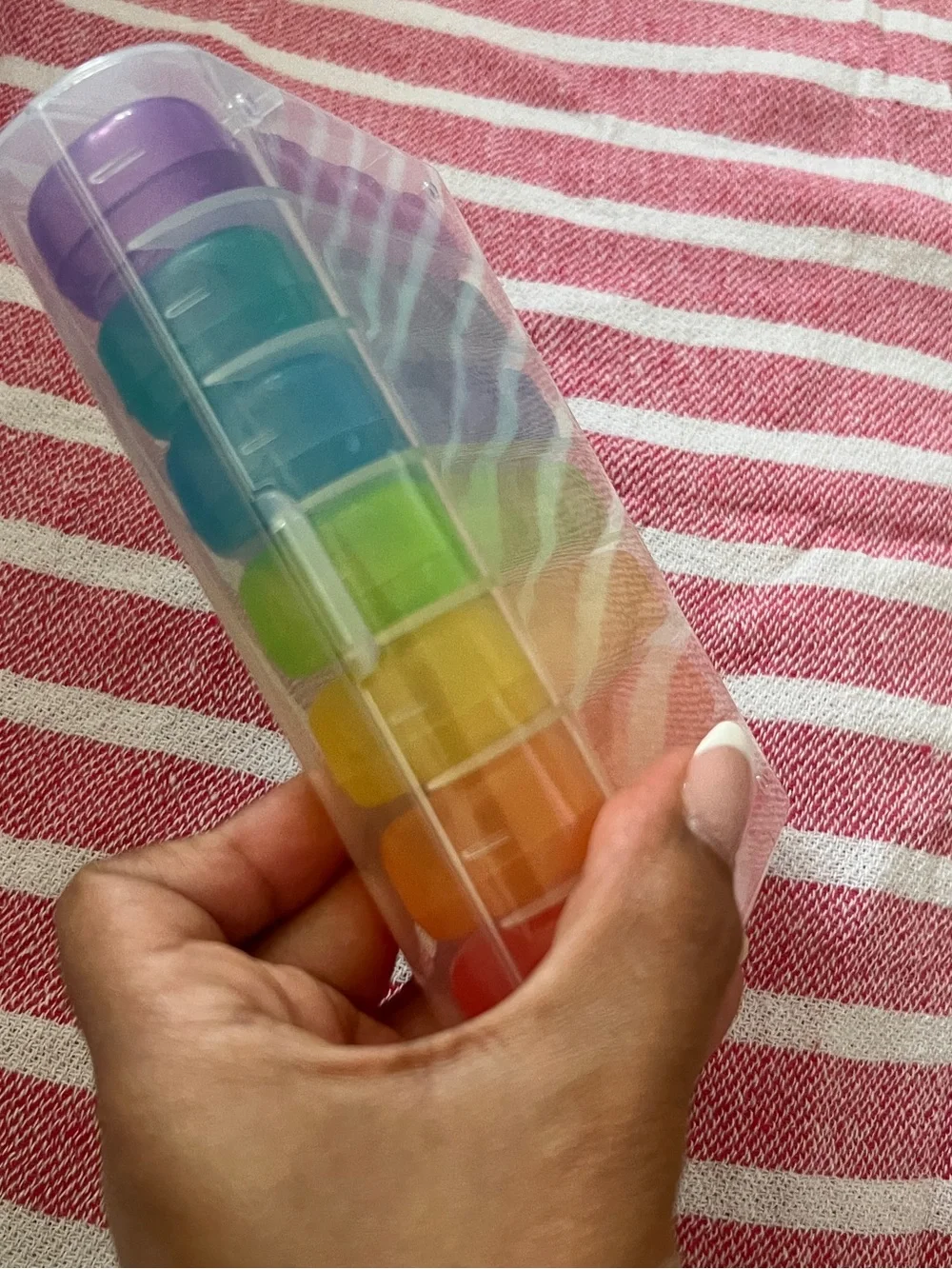 Weekly Rainbow Pill Organizer - Multicolor